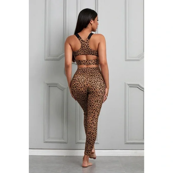 Brown Leopard Sports Bra - Picture 2 of 2